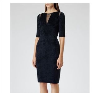 NWT Reiss Navy Velvet Dress
